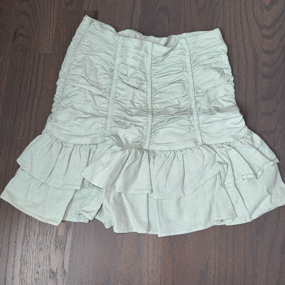 zara ruffle mini skirt